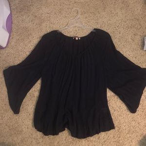NEVER WORN BEFORE Long-Sleeved Navy Blue Blouse